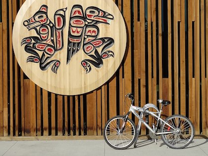 Reconciliation: Indigenous Art and Bicycle in White Horse Photo by Adam Jones